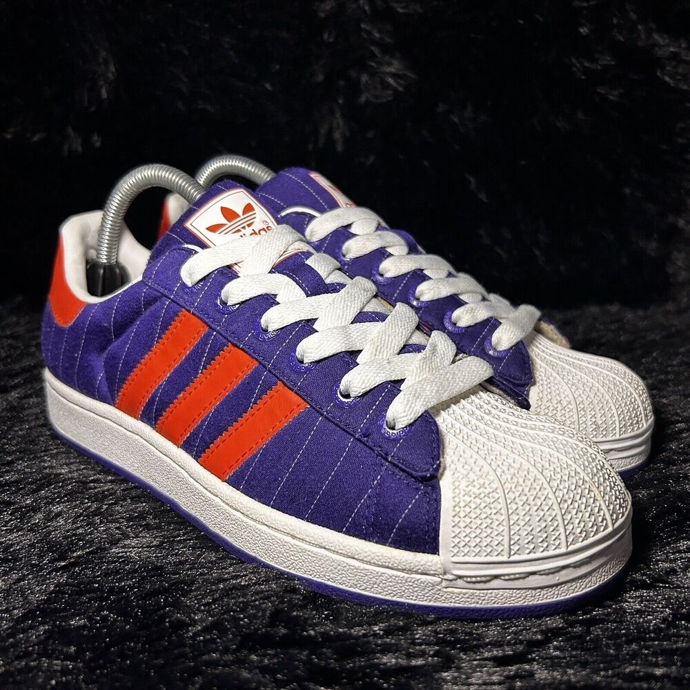 Adidas Original Superstar Men's 7 Purple Orange Suns G50968 Shell Toe Sneakers